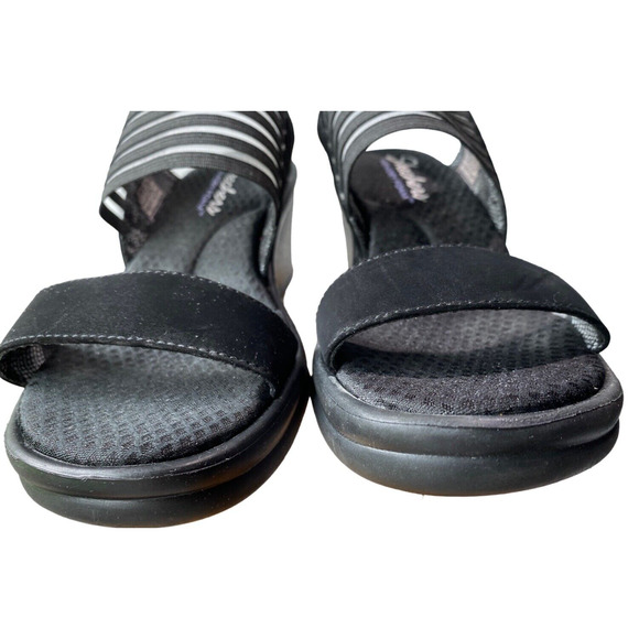 Skechers Cali Womens 8 Rumblers Memory Foam Slingback Stretch Band Sandals - Picture 2 of 6